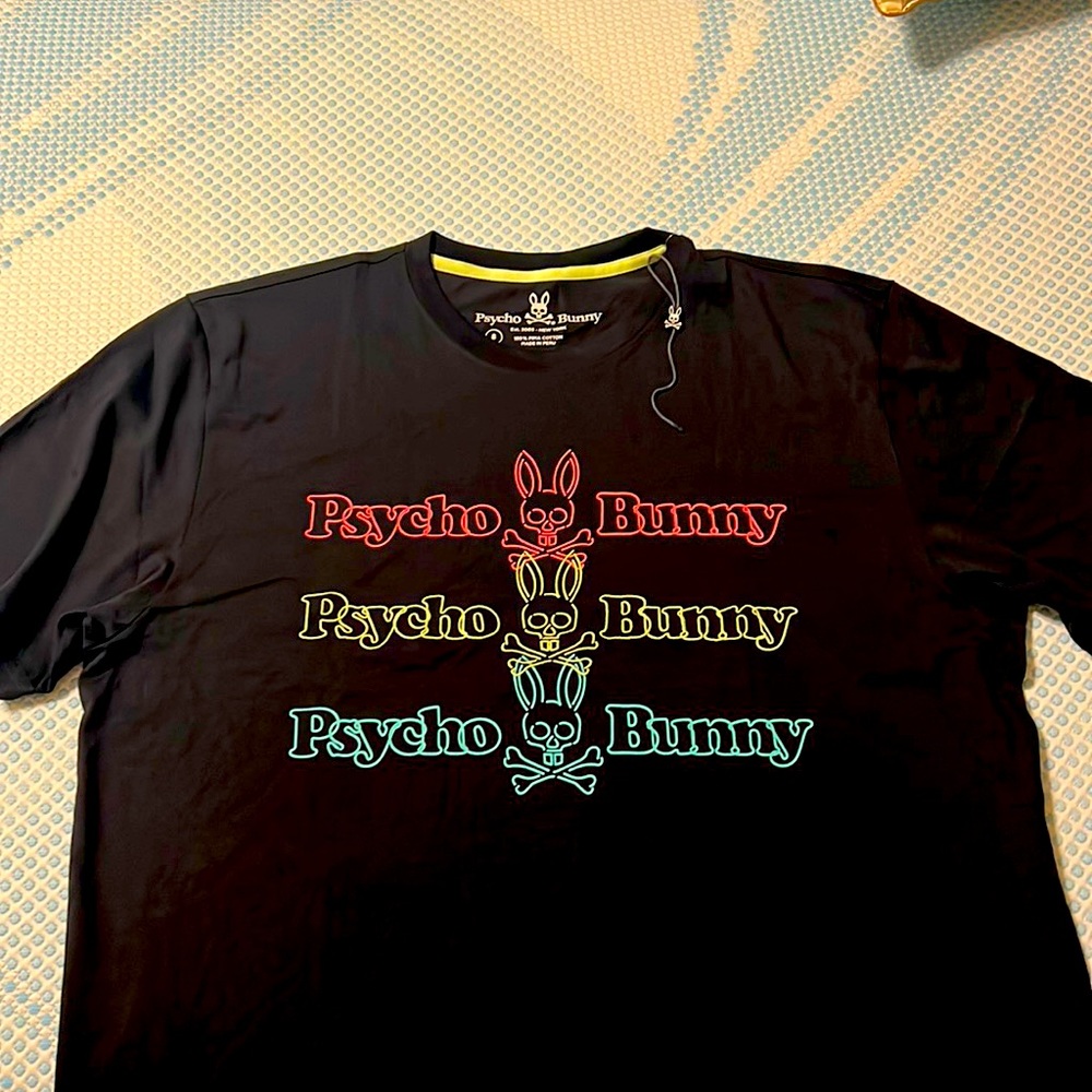 **SOLD**SOLD** Psycho Bunny black t-shirt size 8